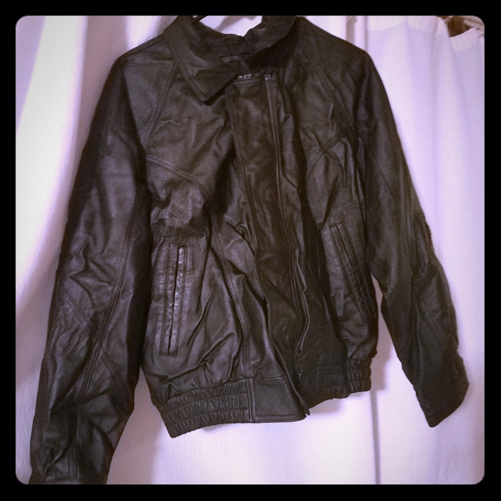 Men's Bomber Jacket - GENUINE Leather!!!!